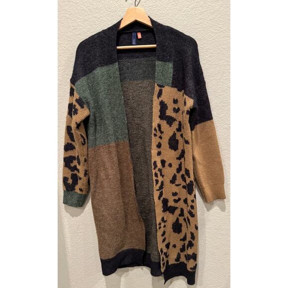 Pilcro Animal-Printed Duster Cardigan One Size - Picture 8 of 8